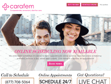 Tablet Screenshot of carafem.org